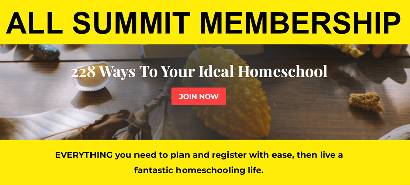 Sign up now to become a Fearless Homeschool member and receive access to all past summit workshop recordings, online discussion platform, and new webinar content